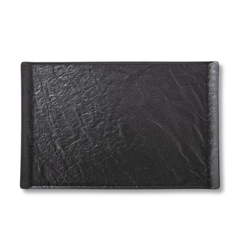 Rectangular plate black matte porcelain 38x24.5 cm WL-661111/A