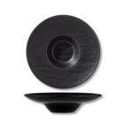 Deep plate black matte porcelain 27 cm 250 ml WL-661116/A