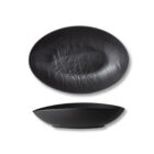 Oval bowl black matte porcelain 19x15x6 cm WL-661119/A