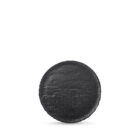 Round black matte porcelain dessert plate 15.5 cm WL-661122/A