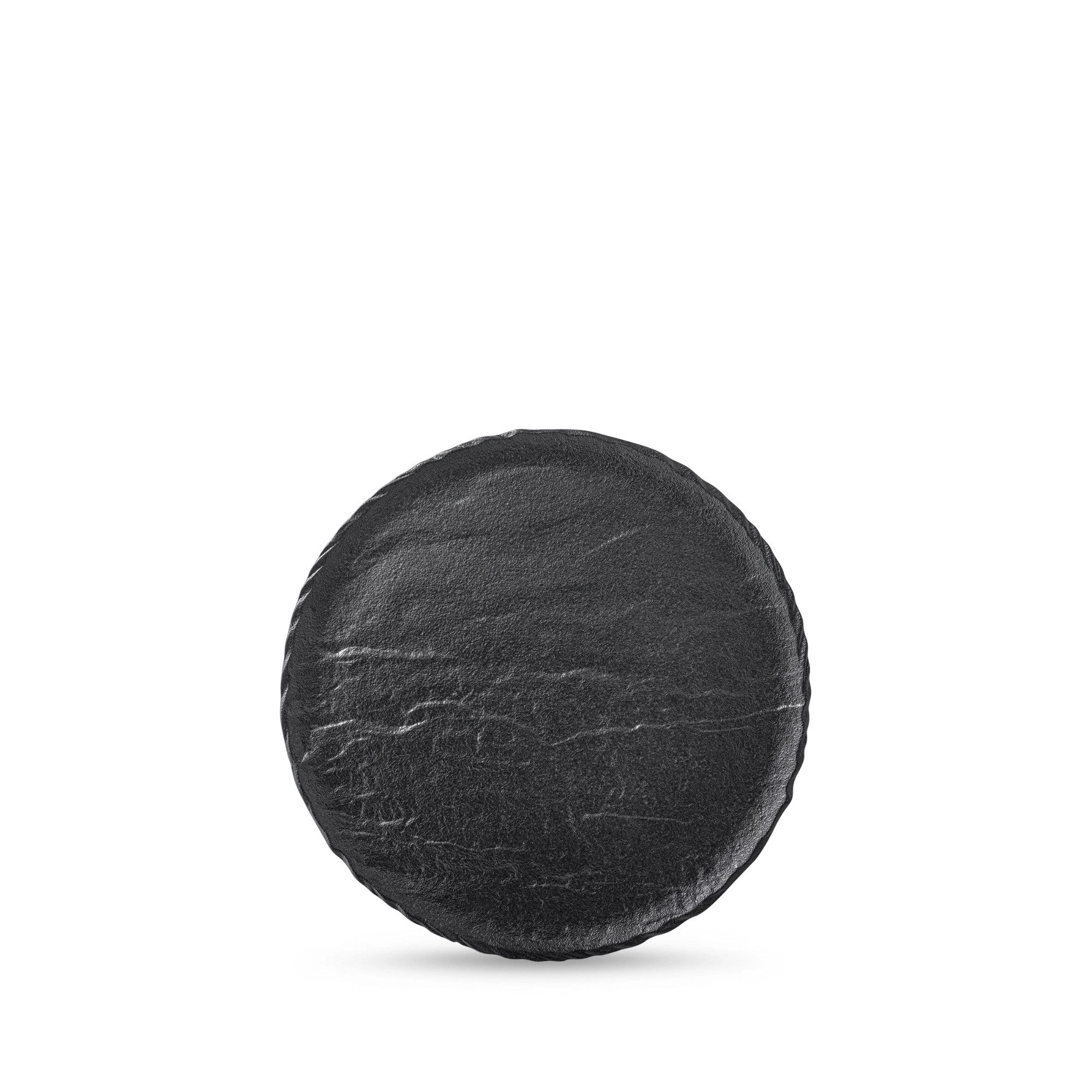 Round black matte porcelain dessert plate 18 cm WL-661123/A