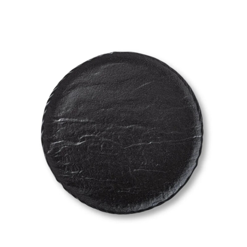 Dessert plate round black matte porcelain 23 cm WL-661125/A