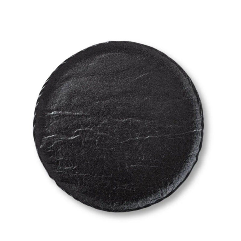 Dinner plate black matte porcelain 25.5 cm WL-661126/A