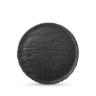 Dinner plate round black matte porcelain 28 cm WL-661127/A