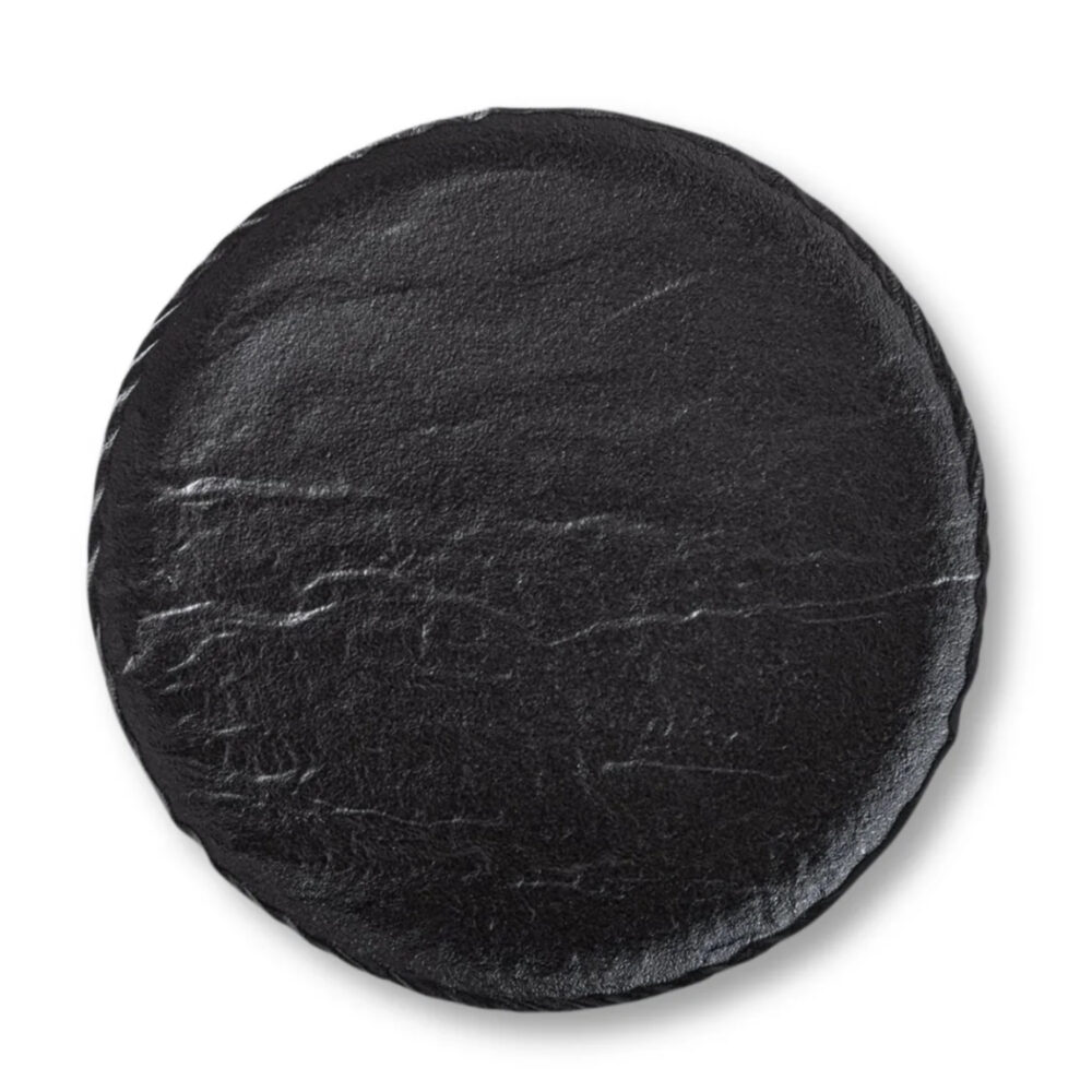 Pizza plate round black matte porcelain 30.5 cm WL-661128/A