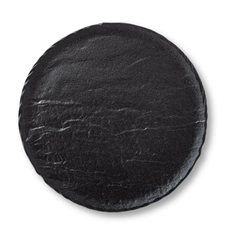 Pizza plate round black matte porcelain 30.5 cm WL-661128/A