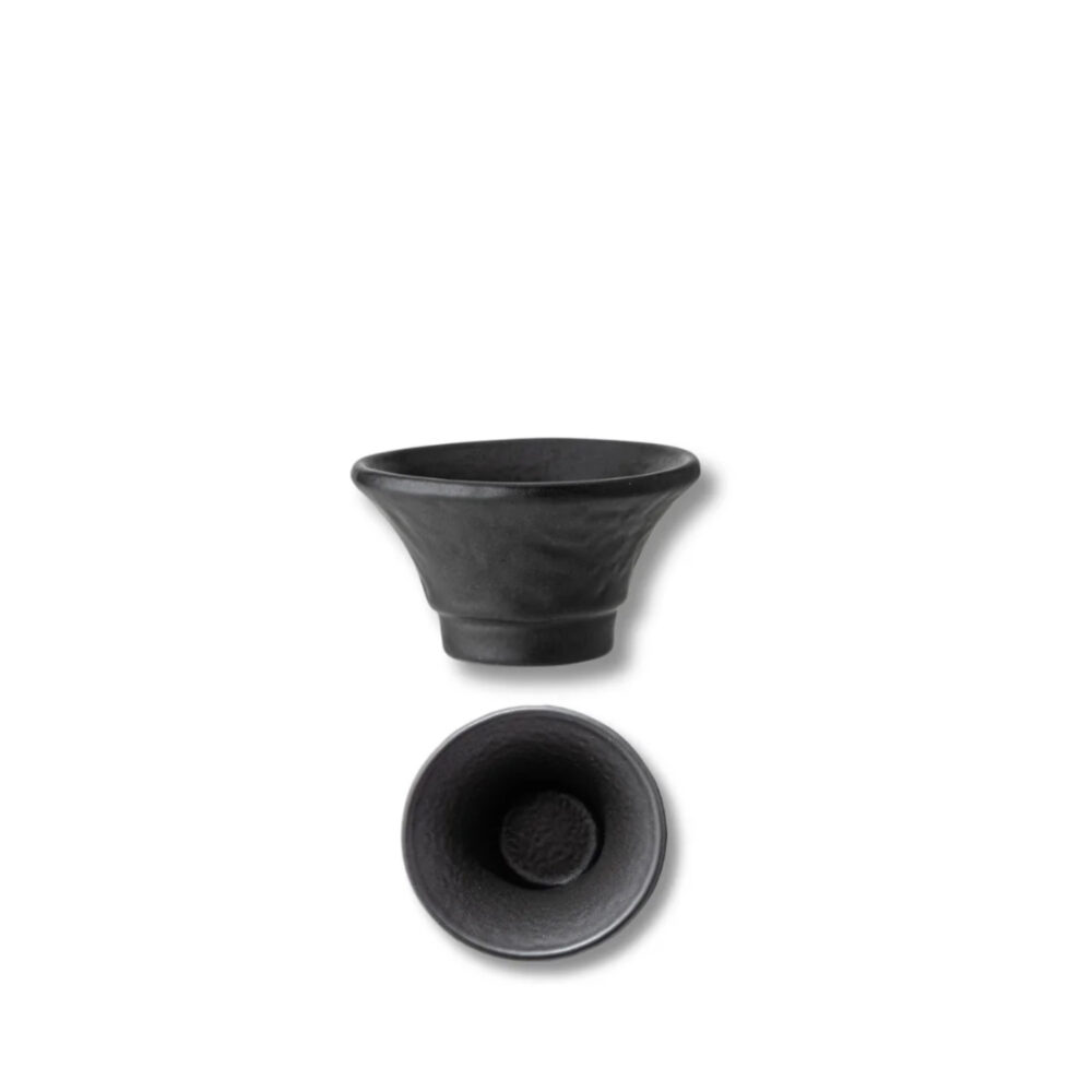 Sosjerka czarna matowa porcelanowa 7.5x4 cm 60 ml WL-661134/A