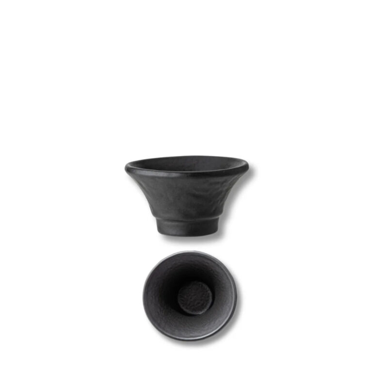 Sauce bowl black matte porcelain 7.5x4 cm 60 ml WL-661134/A