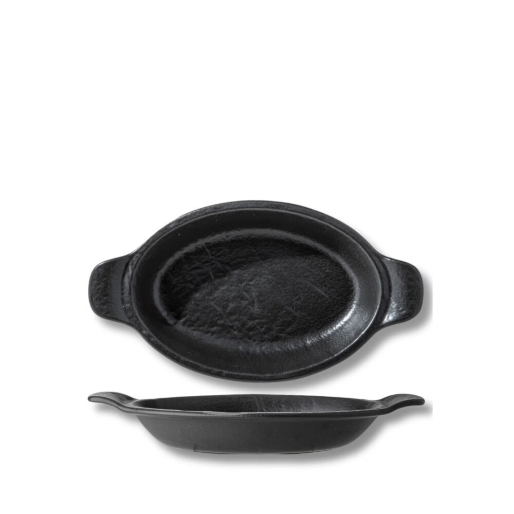 Baking dish black matte porcelain 28x16 cm 500 ml WL-661146/A