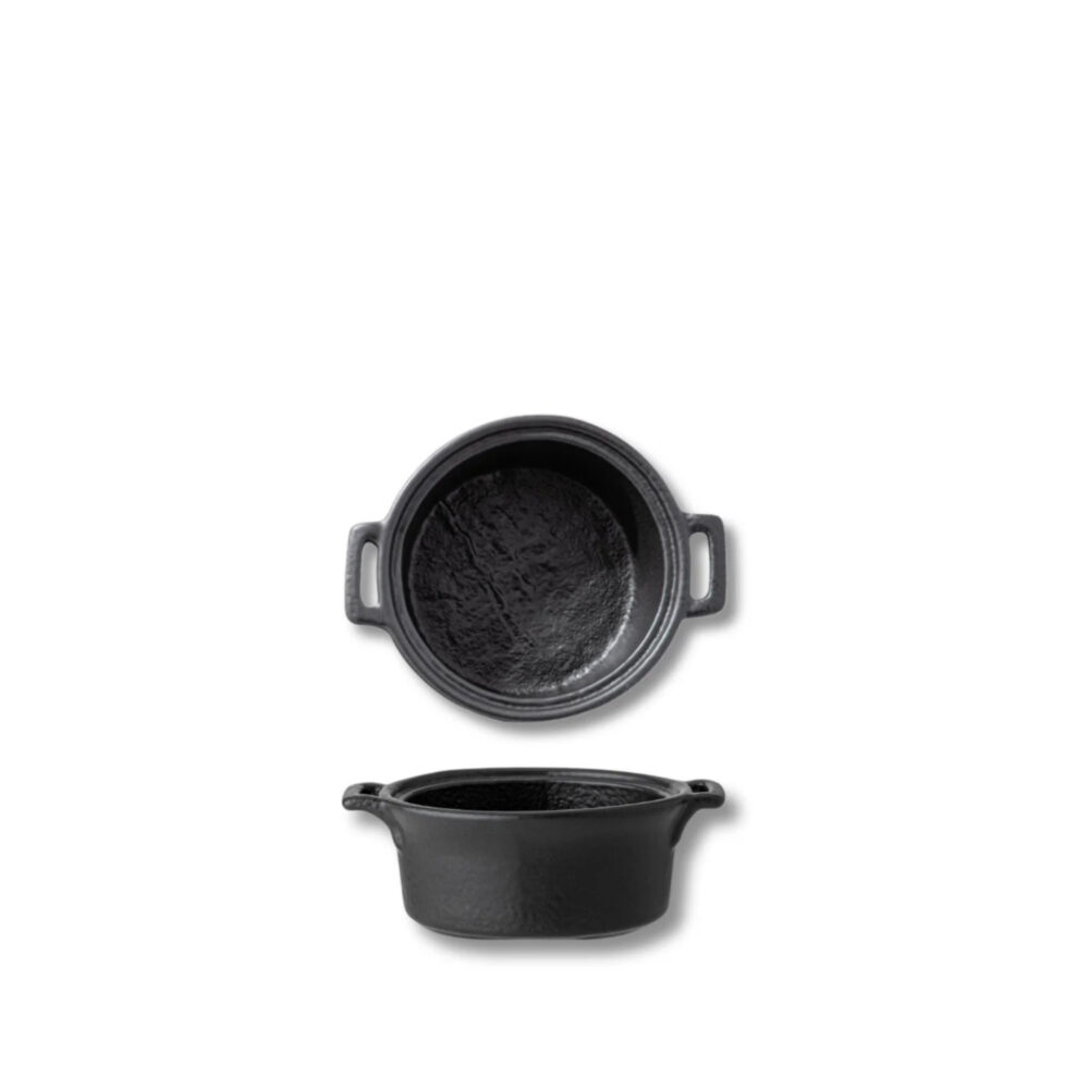 Sauce boat for steak sauce black matte porcelain 10.5x3.7 cm 100 ml WL-661147/A