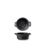 Sosjerka do sosu dla steka czarna matowa porcelanowa 10.5x3.7 cm 100 ml WL-661147/A
