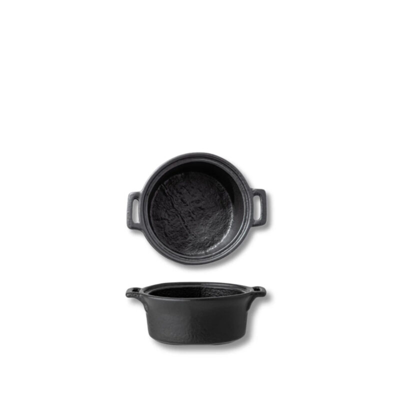 Sauce boat for steak sauce black matte porcelain 10.5x3.7 cm 100 ml WL-661147/A