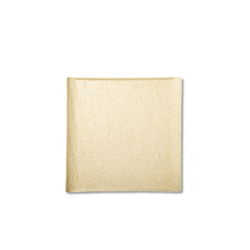 Square plate beige matte porcelain 13x13 cm WL-661304/A