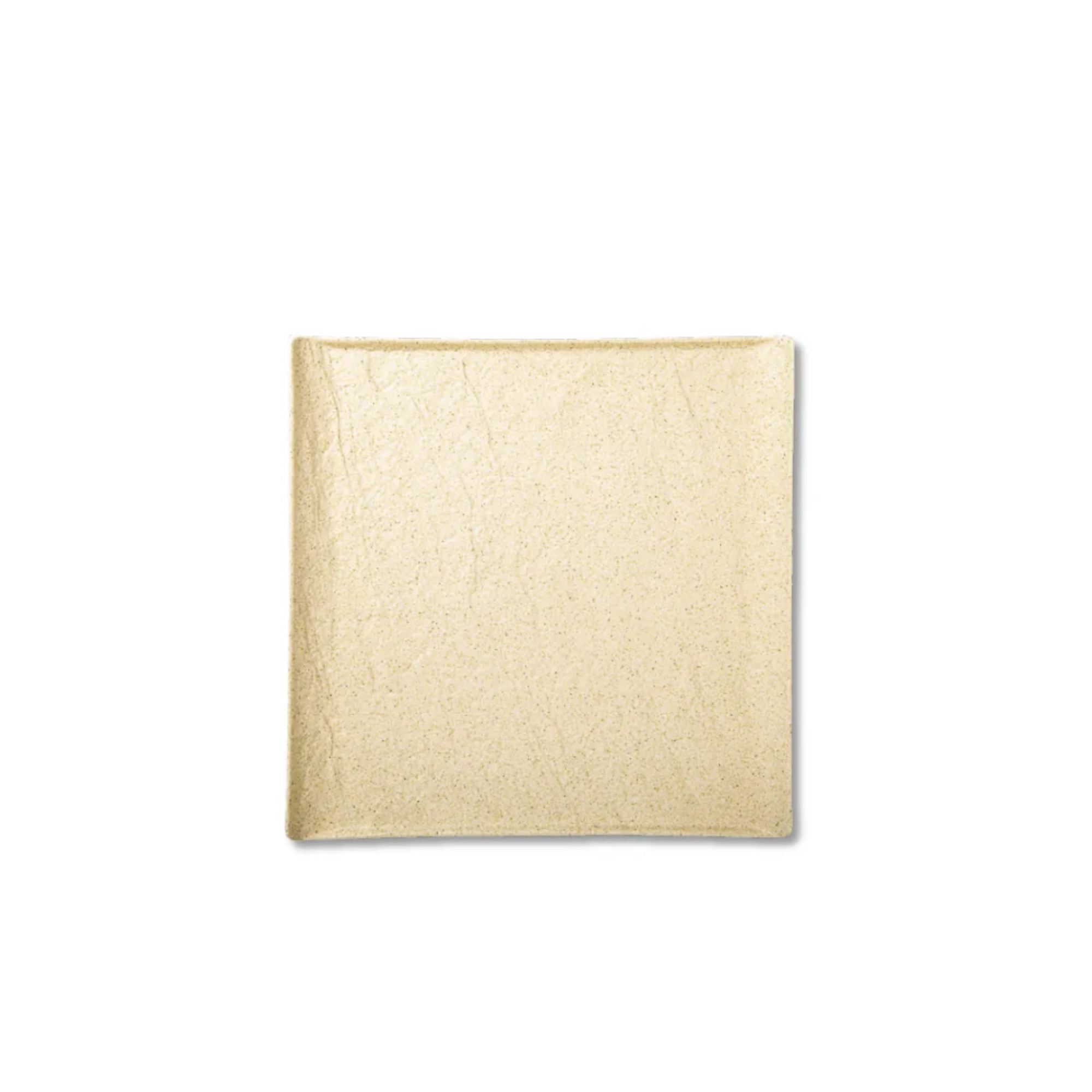 Square plate beige matte porcelain 13x13 cm WL-661304/A