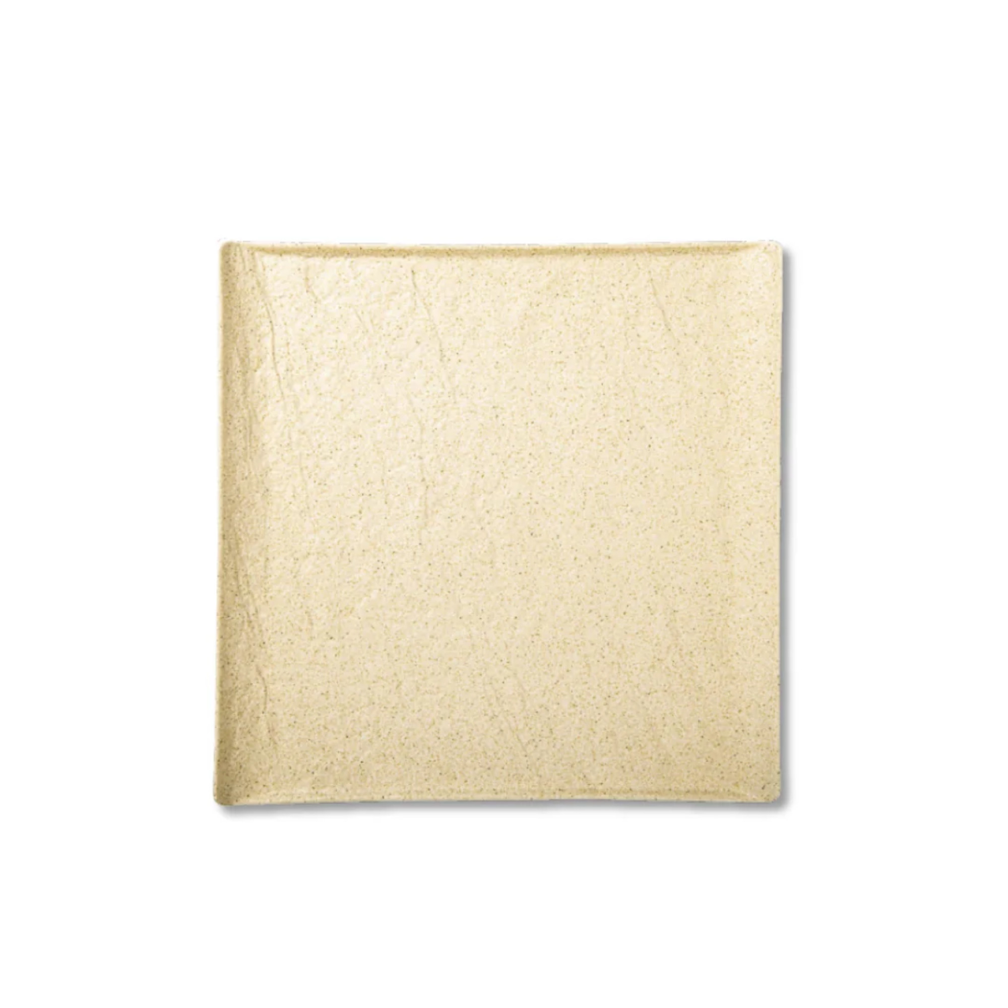 Square plate beige matte porcelain 17x17 cm WL-661305/A
