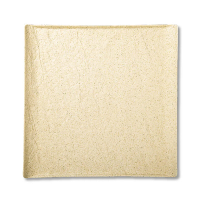 Square plate beige matte porcelain 27x27 cm WL-661307/A