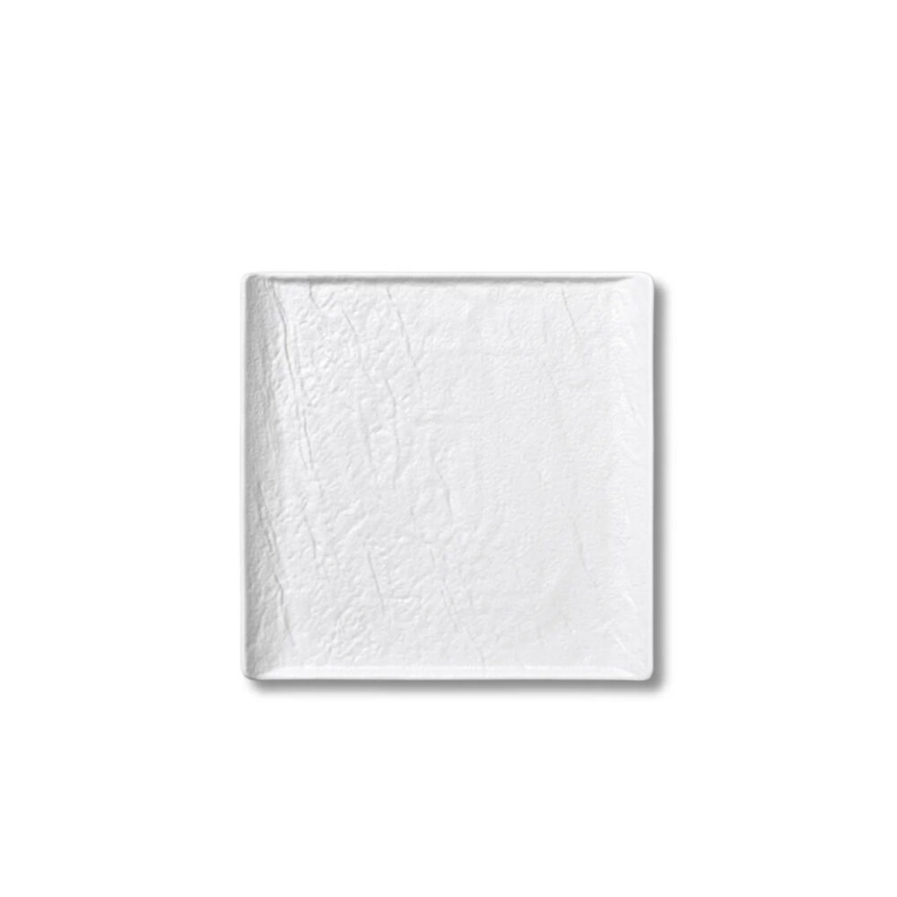 Square plate white matte porcelain 13x13 cm WL-661504/A