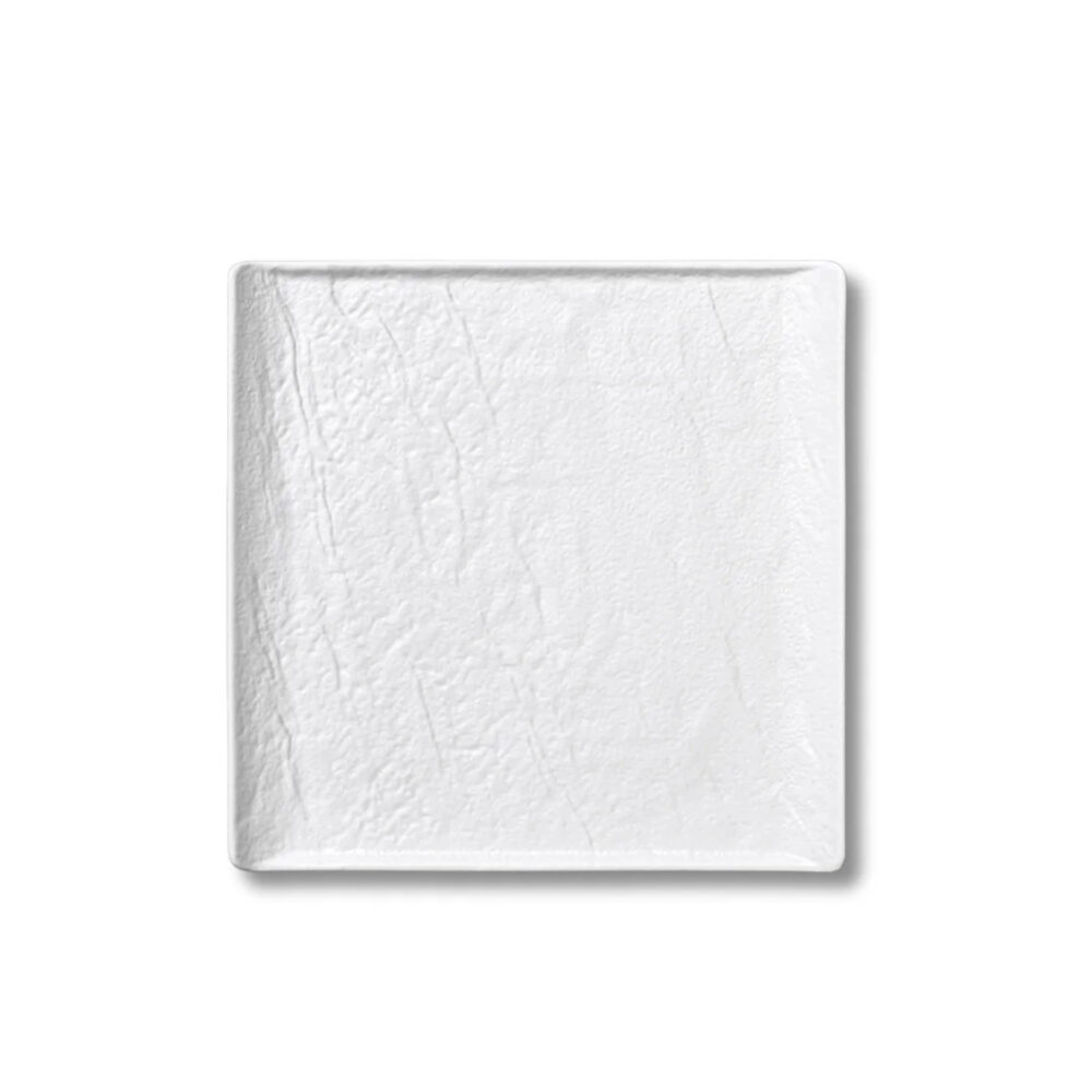 Square white matte porcelain plate 17x17 cm WL-661505/A