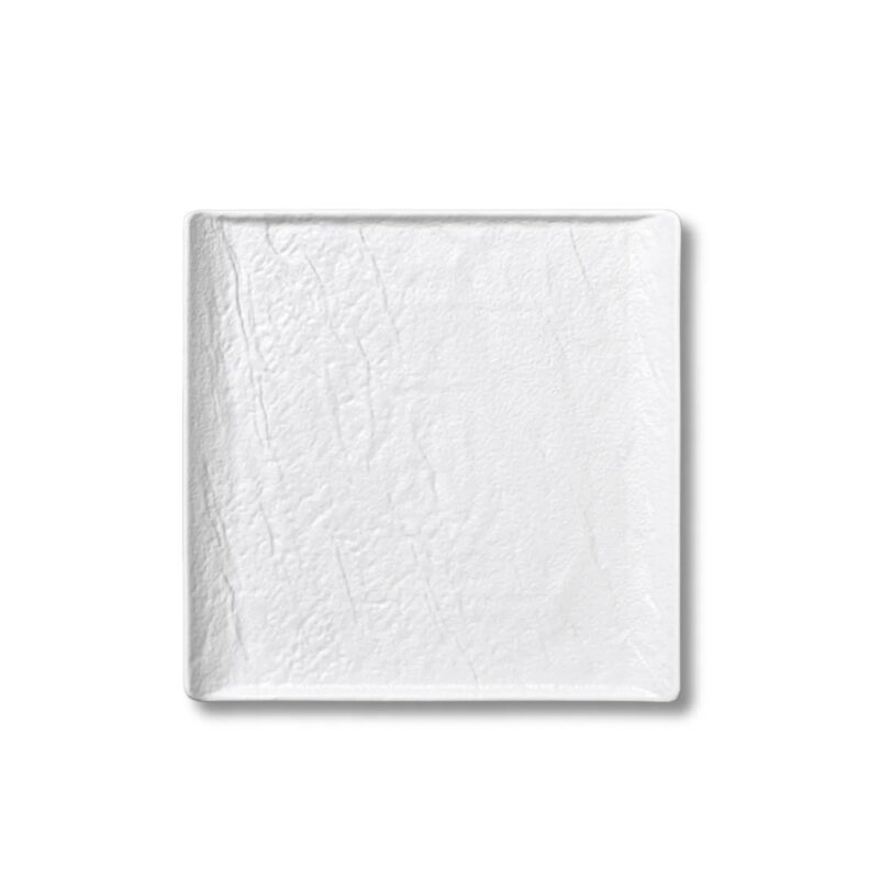 Square white matte porcelain plate 17x17 cm WL-661505/A