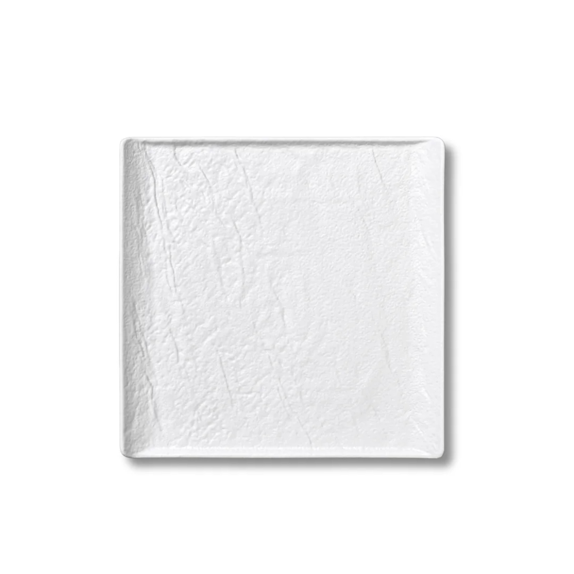 Square white matte porcelain plate 17x17 cm WL-661505/A