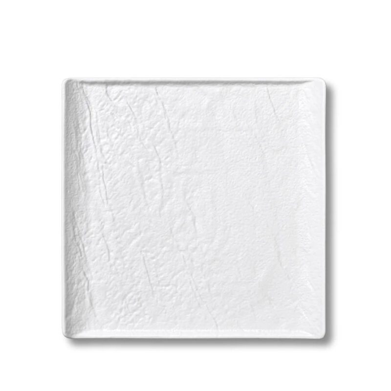 Square white matte porcelain plate 21.5x21.5 cm WL-661506/A