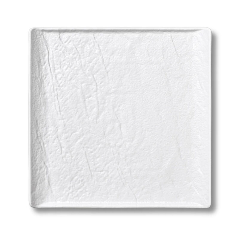 Square white matte porcelain plate 27x27 cm WL-661507/A