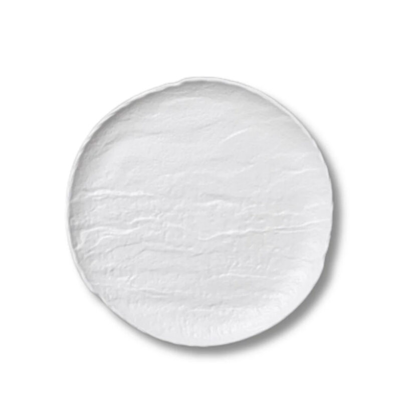Dessert plate round white matte porcelain 23 cm WL-661525/A