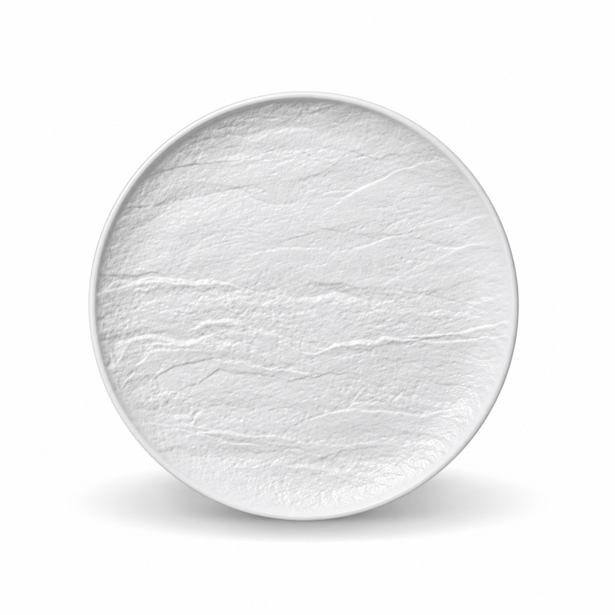 Dinner plate round white matte porcelain 28 cm WL-661527/A
