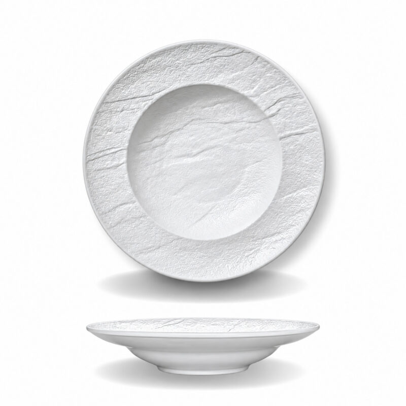 Deep plate white matte porcelain 25.5 cm 350 ml WL-661530/A