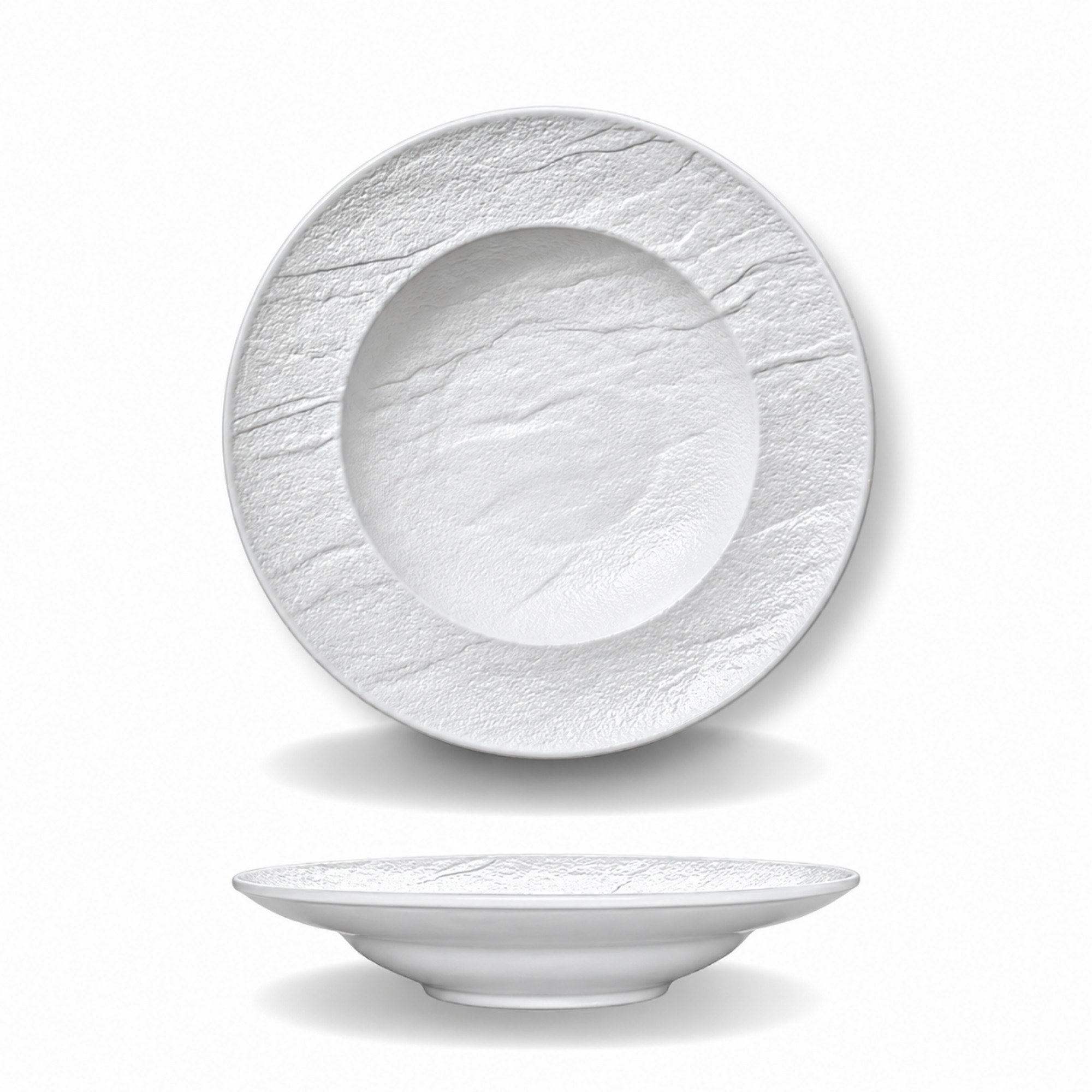 Deep plate white matte porcelain 25.5 cm 350 ml WL-661530/A