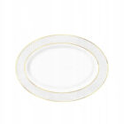 White rectangular porcelain platter with gold rim 35x25 cm WL-880102117/A