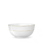 White porcelain salad bowl with gold rim 20 cm 1850 ml WL-880102370/A