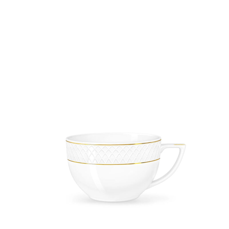 Jumbo mug 500 ml white porcelain with gold rim WL-880102409/A
