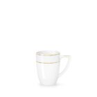 Kubek 320 ml biały porcelanowy ze złotym rantem WL-880102431/A