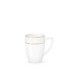 Kubek 450 ml biały porcelanowy ze złotym rantem WL-880102432/A