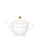 Tea pot 900 ml white porcelain with gold rim WL-880102452/A