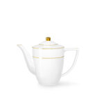 Coffee pot 750 ml white porcelain with gold rim WL-880102458/A