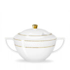 Soup bowl 2800 ml white porcelain with gold rim WL-880102511/A