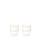 Salt and pepper shaker set white porcelain with gold rim WL-880102555/SP