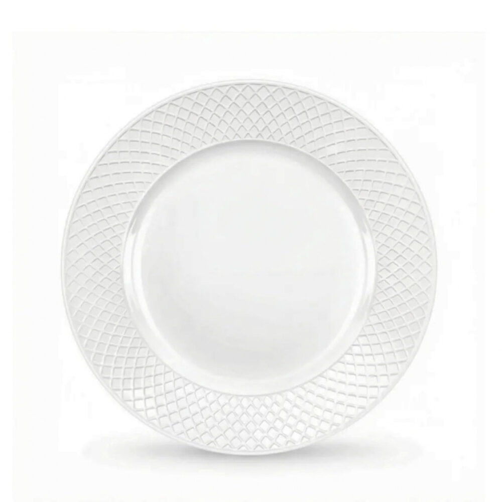 Talerz obiadowy biały porcelanowy 28 cm zestaw 2 sztuki WL-880117/2C