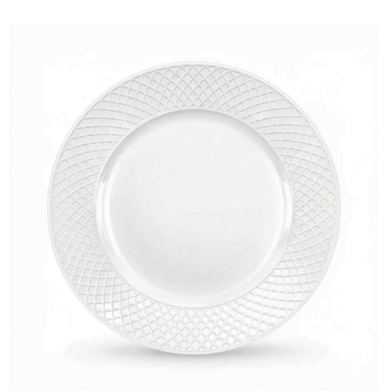 Talerz obiadowy biały porcelanowy 28 cm zestaw 2 sztuki WL-880117/2C