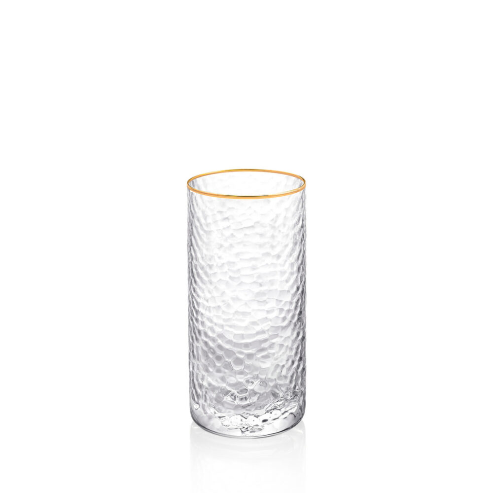 Szklanka ze szkła ze złotym rantem 290 ml WL-888631/A