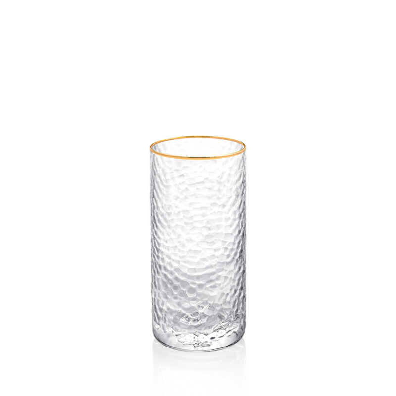 Glass tumbler with gold rim 290 ml WL-888631/A