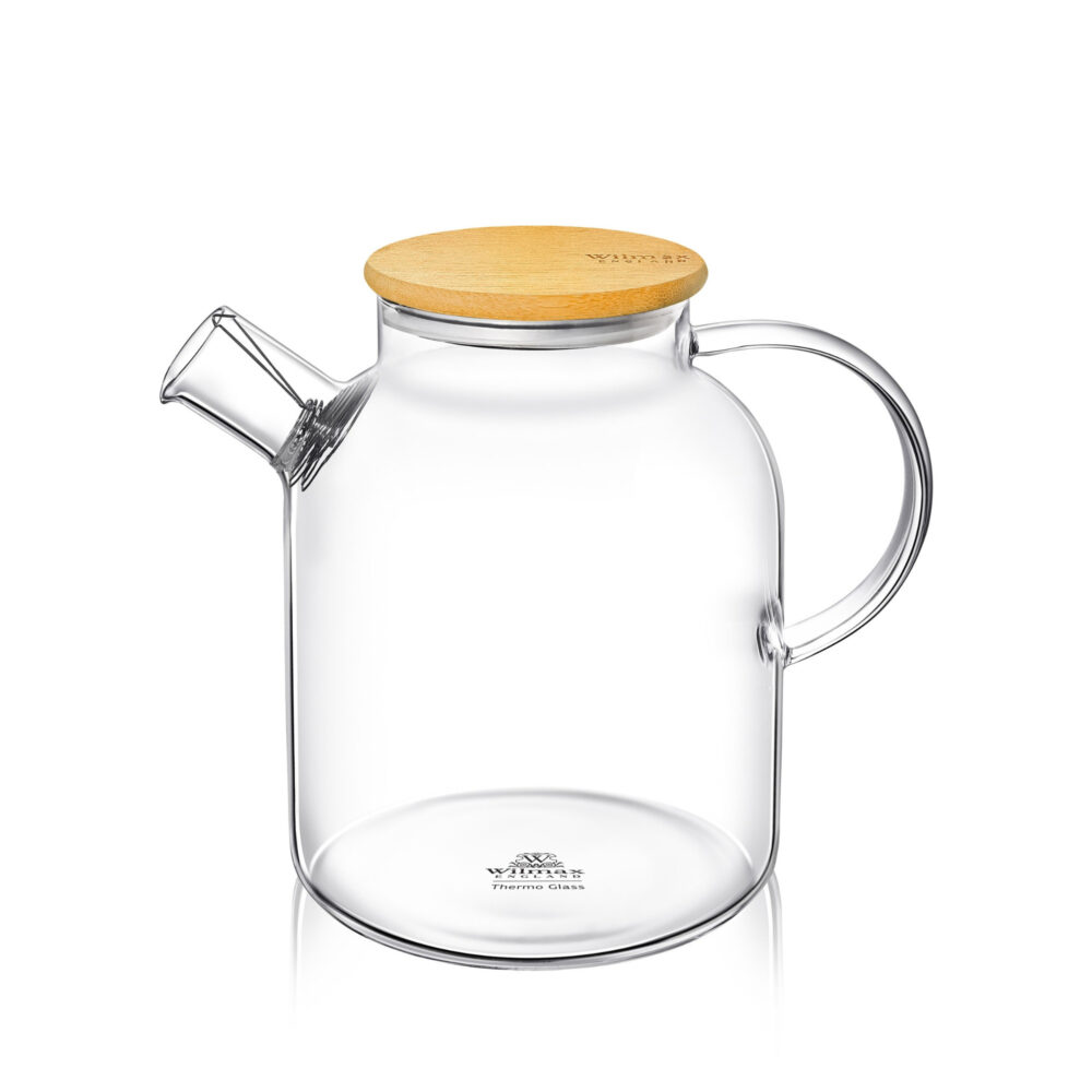 Czajniczek dzbanek szklany do herbaty z bambusową pokrywką 1600 ml WL-888811/A
