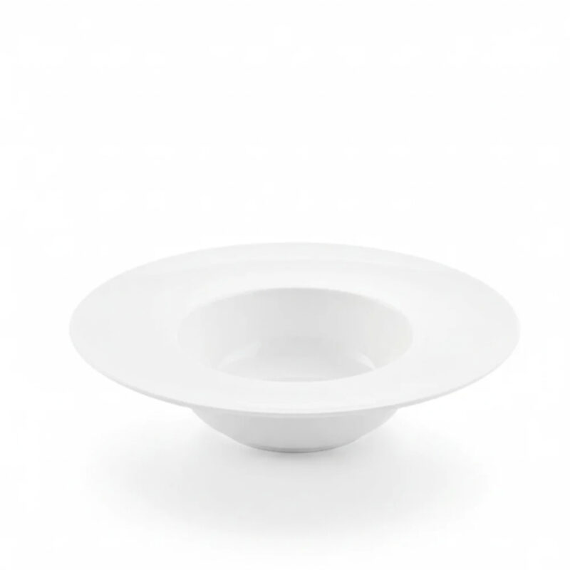 Deep plate 22.5 cm 400 ml white porcelain WL-991186/A