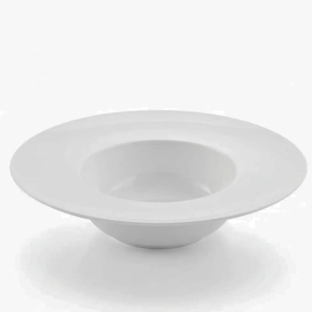 Deep plate 25.5 cm 600 ml white porcelain WL-991187/A