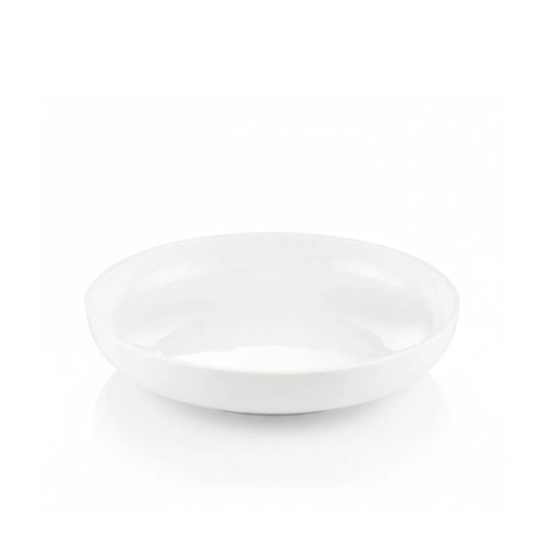 Dinner plate with high rim 23 cm white porcelain WL-991215/A