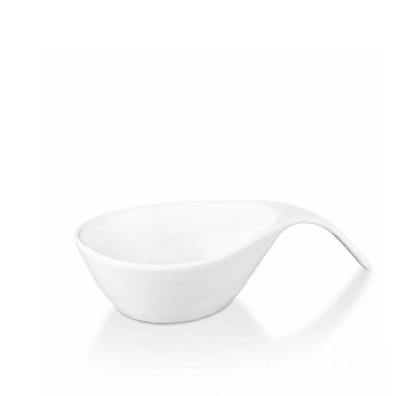Bulionówka z uchwytem 450 ml biała porcelanowa WL-991282/A