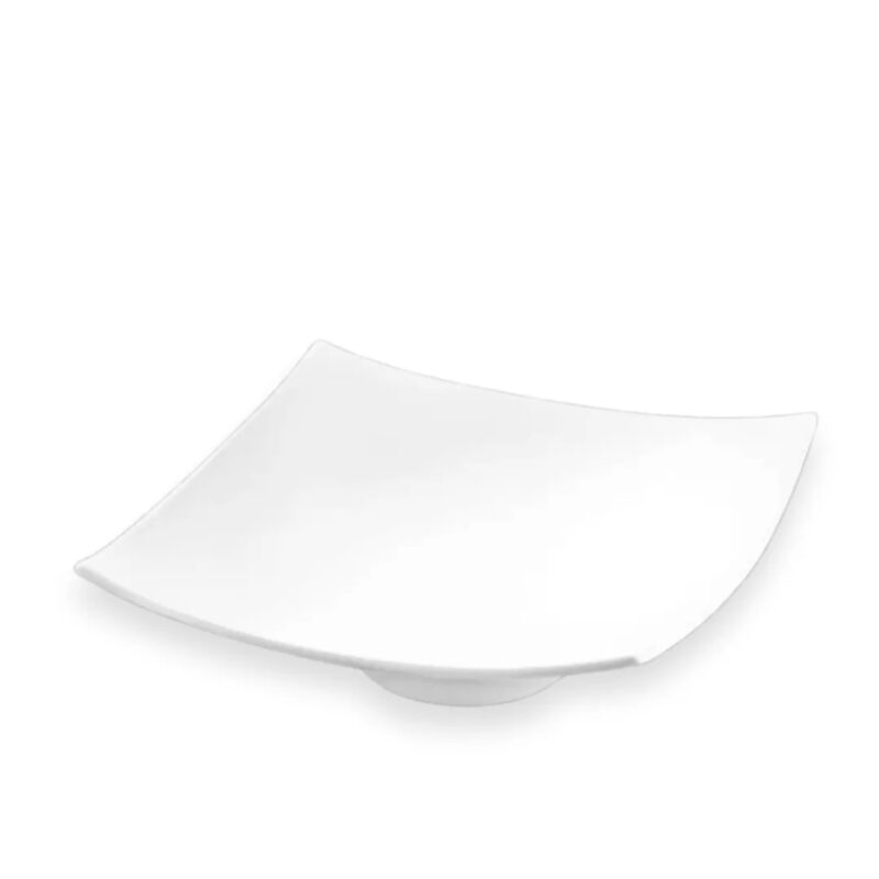 Talerz kwadratowy 26 cm biały porcelanowy WL-991376/A