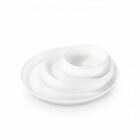 Półmisek dzielony okrągły 25.5 cm biały porcelanowy WL-992691/A
